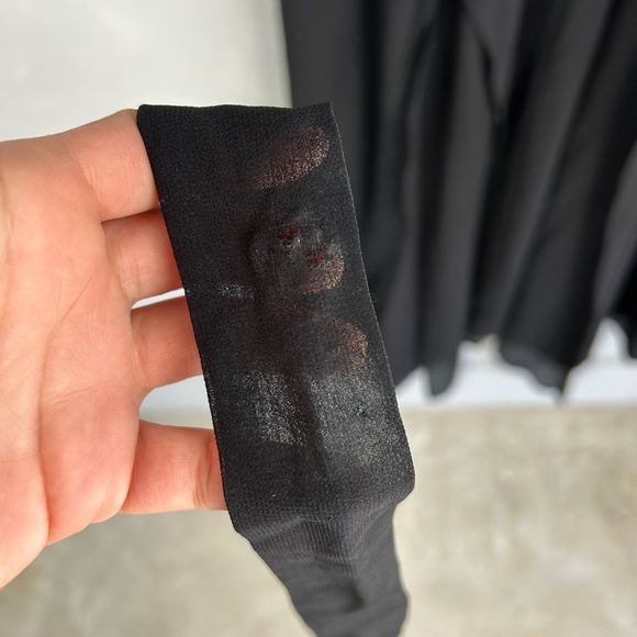 Standards and Practices wrap maxi dress plus size 2X black chiffon FLAWED - Picture 14 of 15